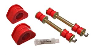Lincoln Navigator Sway Bar Bushing Set - Front - Energy Suspension - 33mm Bar Diameter + Includes End Links + Performance Polyurethane - Red - `97-`01